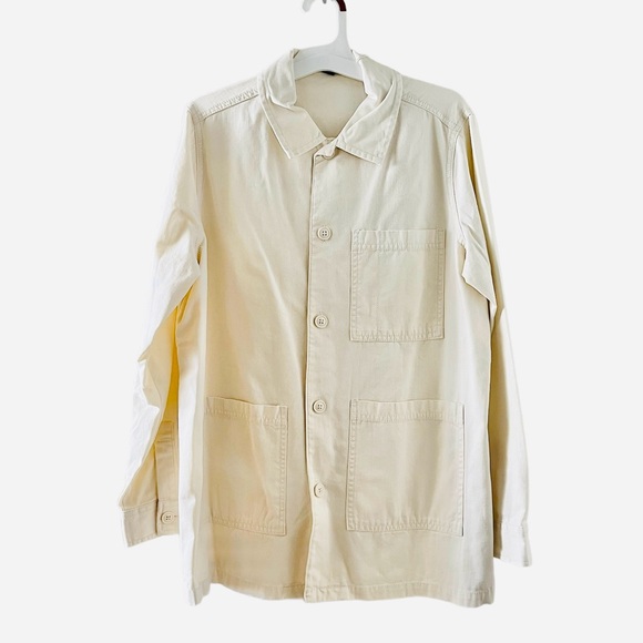 Universal Threads Cream Polo Button Up Polo Shirt / Shacket - Picture 1 of 4